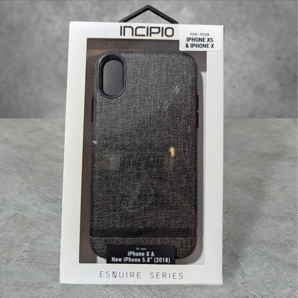 Q1. Incipio Esquire Series Case for Apple iPhone X (5.8 2018) - Fabric Gray
